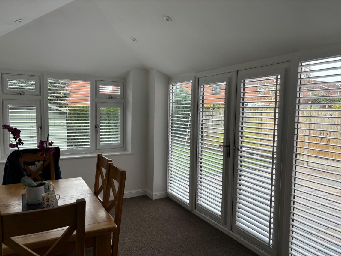 Perfect fit frameless shutters installation in The Rock Telford home | Seamless privacy & style by ShireLuxe Shutters Shropshire