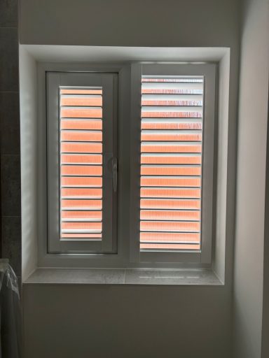 Frameless perfect fit shutters in Codsall bedroom | Serene blackout by ShireLuxe Shutters Shropshire