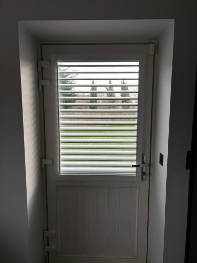 Perfect fit plantation shutters on Oswestry patio doors | Outdoor privacy by ShireLuxe Shutters Shropshire